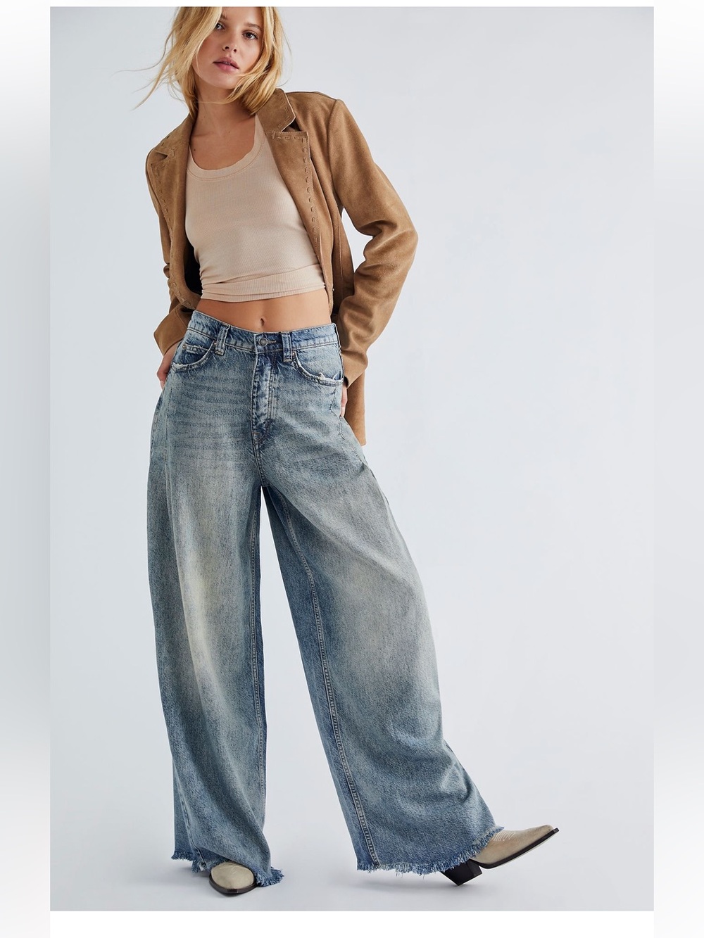 Free People Old West Slouchy Jeans- 27